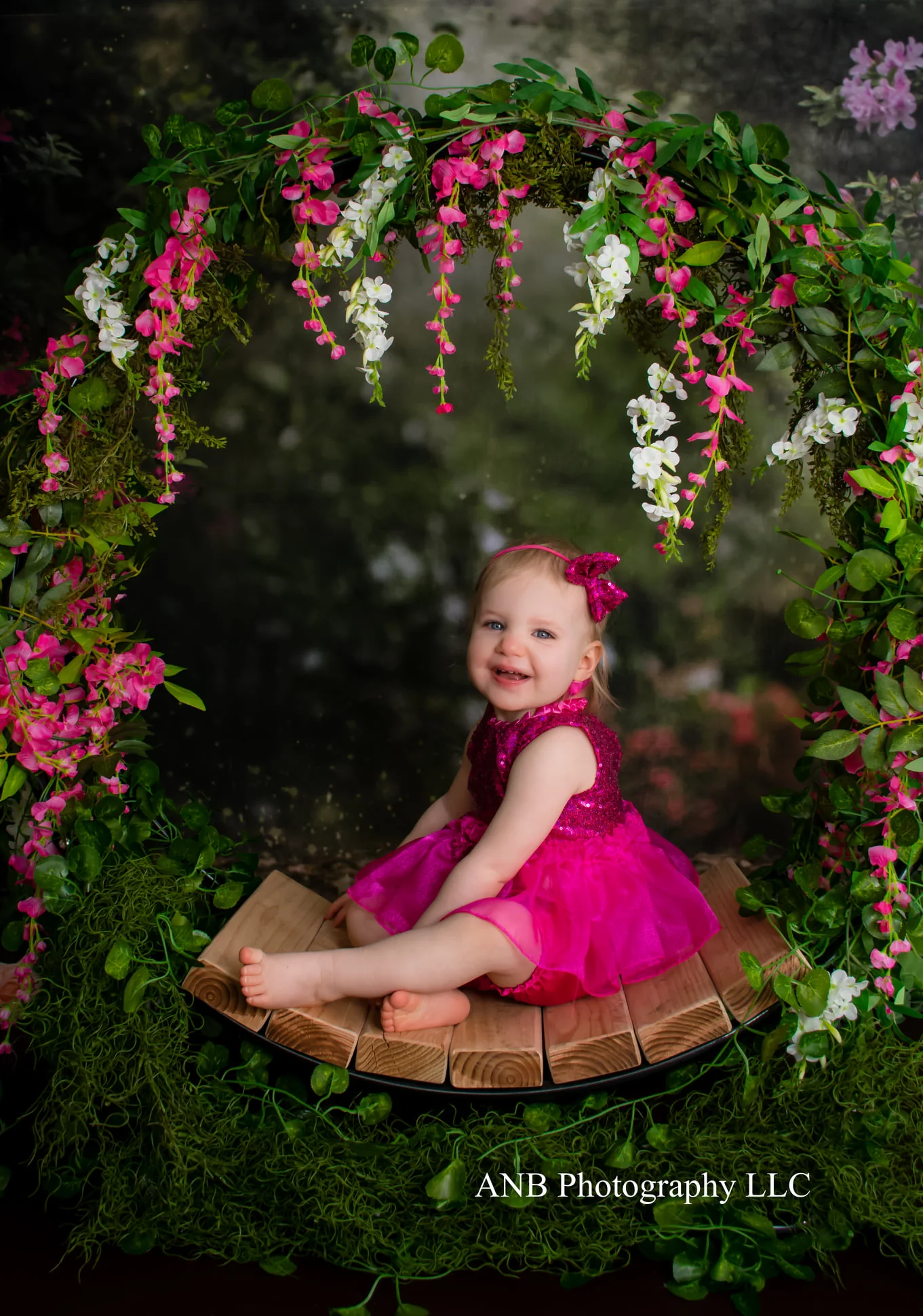 Kate Pink Floral Garden spring Backdrop for Photography Designed by Pine Park Collection - Image 5