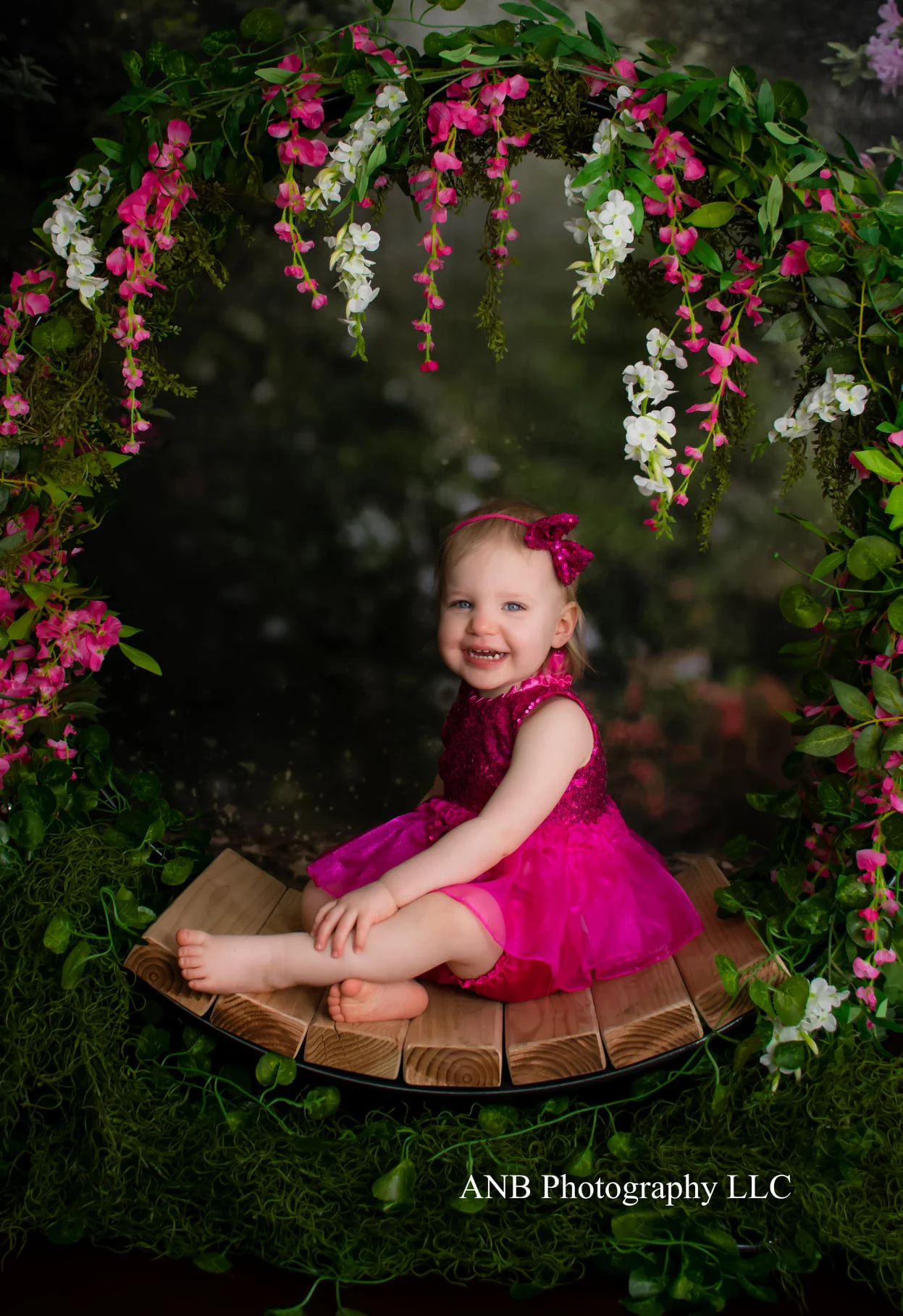 Kate Pink Floral Garden spring Backdrop for Photography Designed by Pine Park Collection - Image 6