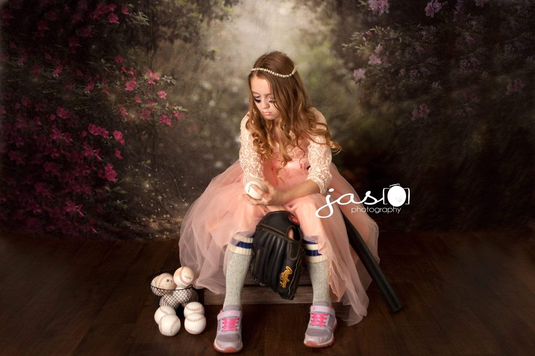 Kate Pink Floral Garden spring Backdrop for Photography Designed by Pine Park Collection - Image 9