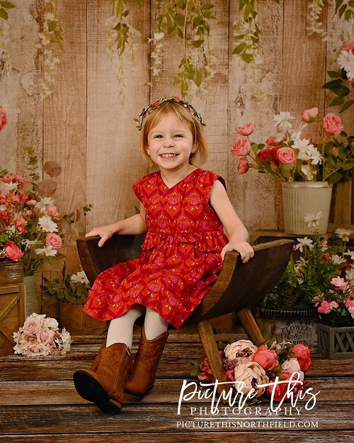 Kate Pink Floral Wooden Spring/Mother's Day Backdrop Designed by Jia Chan Photography - Image 4