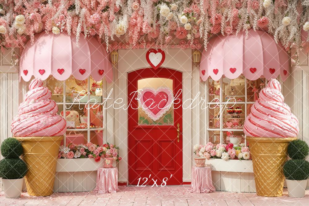 Kate Summer Pink Ice Cream Shop Backdrop Designed by Chain Photography - Image 8