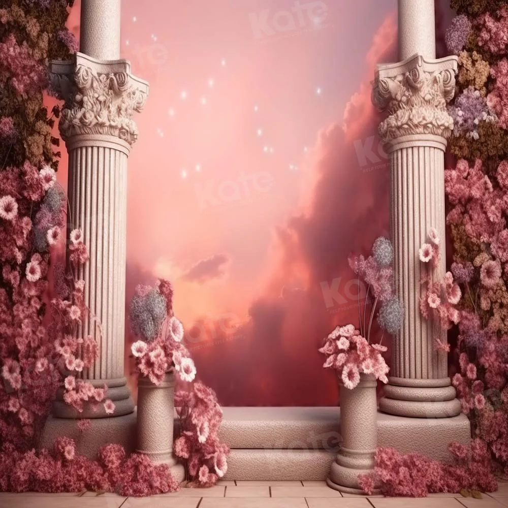 Kate Pink Flower Architecture Wedding Backdrop Designed by Chain Photography - Image 2