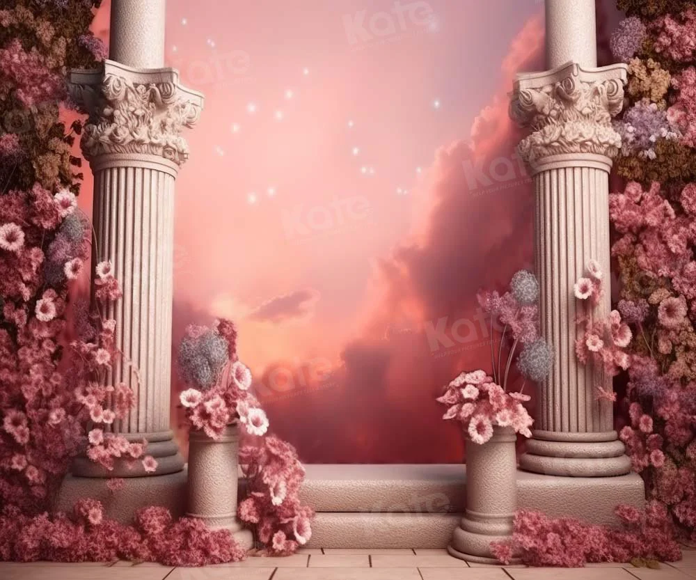 Kate Pink Flower Architecture Wedding Backdrop Designed by Chain Photography - Image 3