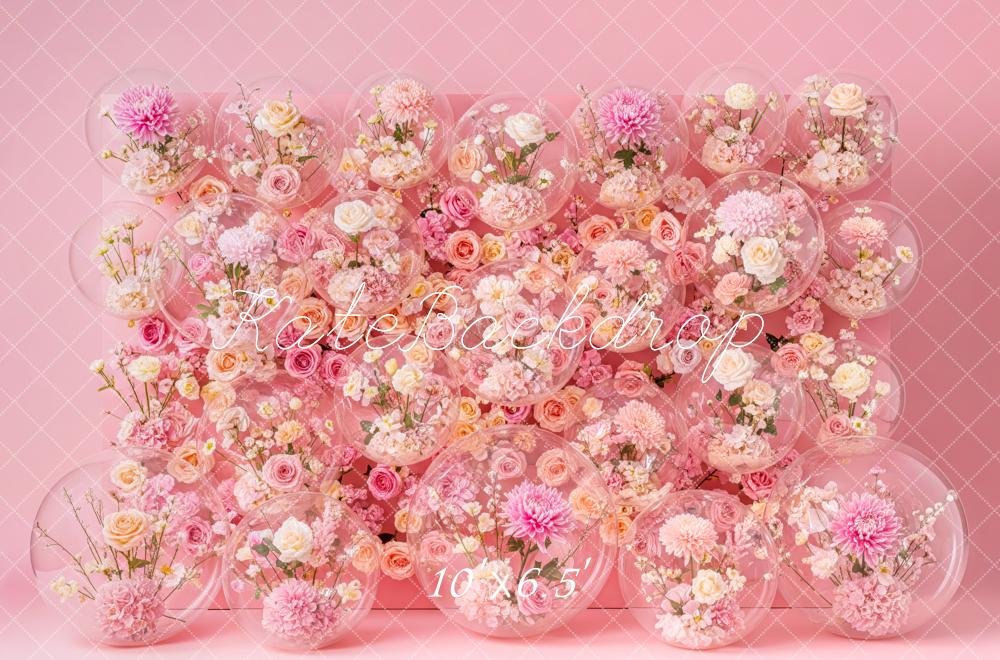 Kate Pink Flower Balloons Arrangement Backdrop Designed by Patty Robert - Image 4