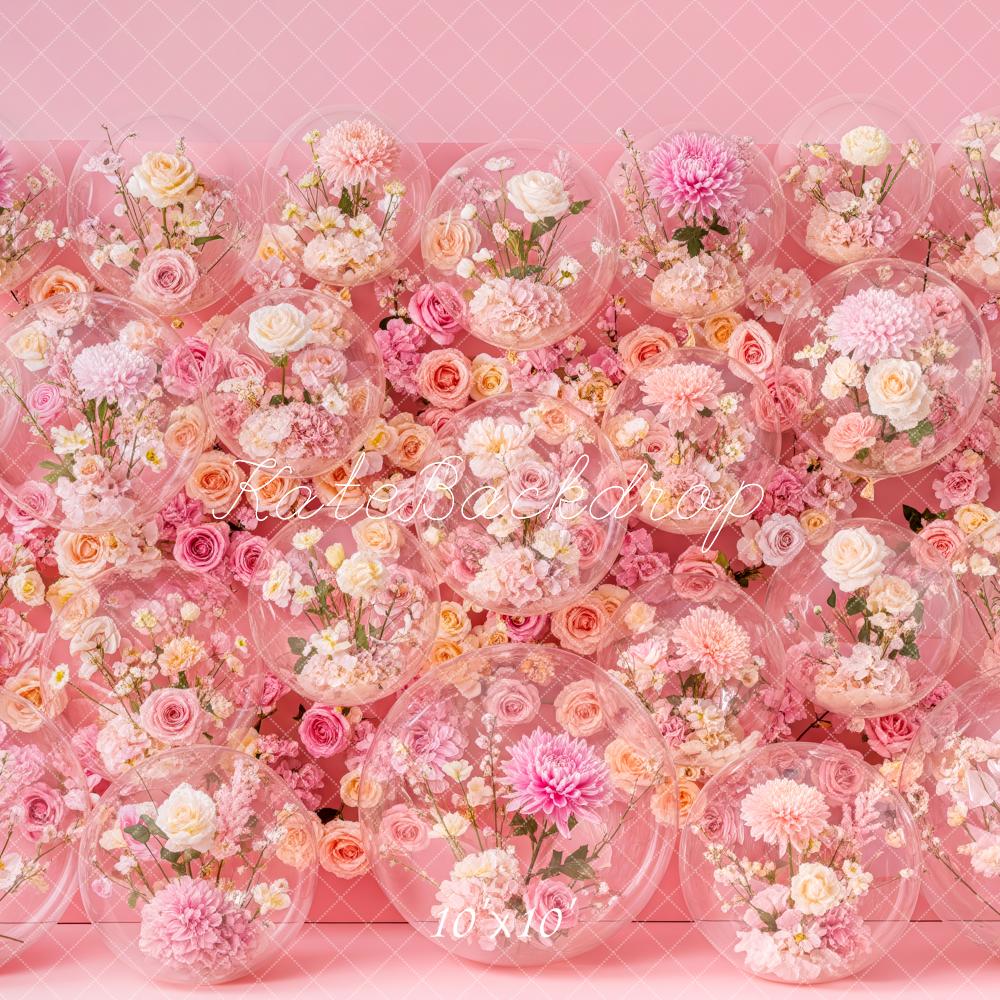 Kate Pink Flower Balloons Arrangement Backdrop Designed by Patty Robert - Image 7