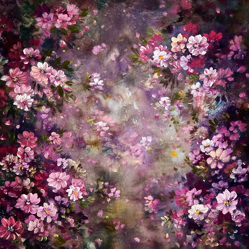 Kate Pink Flower Dark Color Backdrops for Photography - Image 11