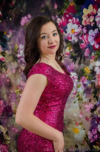 Kate Pink Flower Dark Color Backdrops for Photography - Image 8