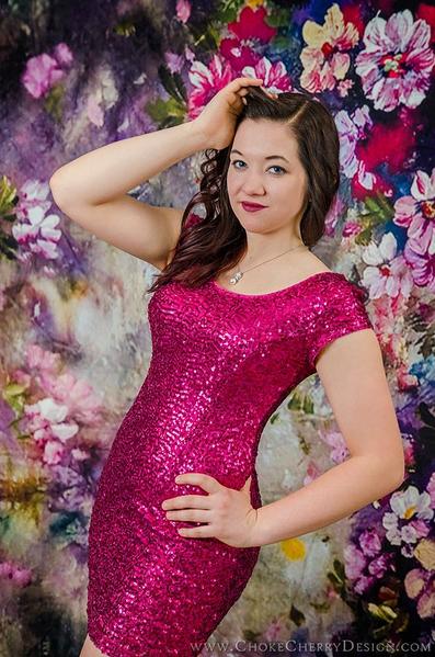 Kate Pink Flower Dark Color Backdrops for Photography - Image 9