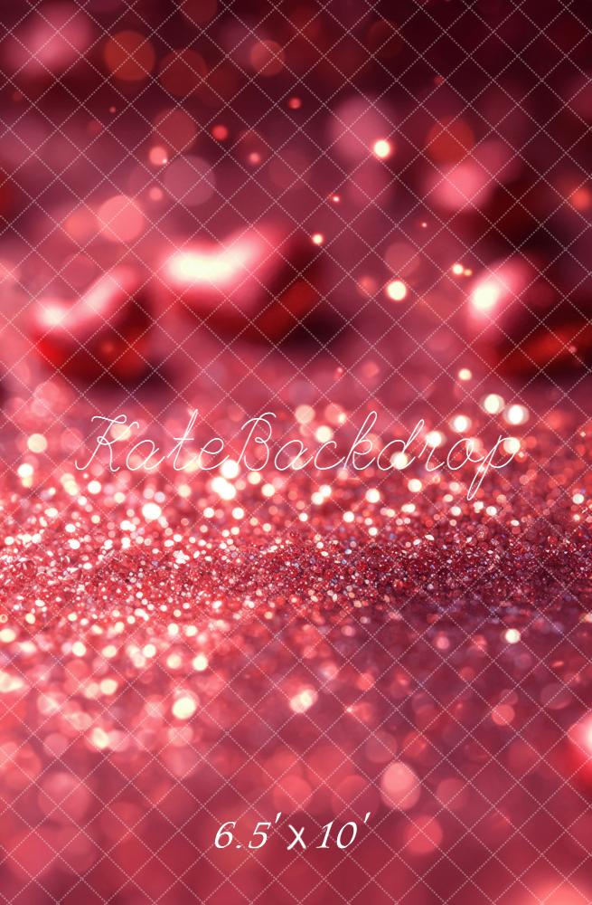 Kate Pink Glitter Bokeh Fleece Backdrop Designed by Emetselch - Image 2