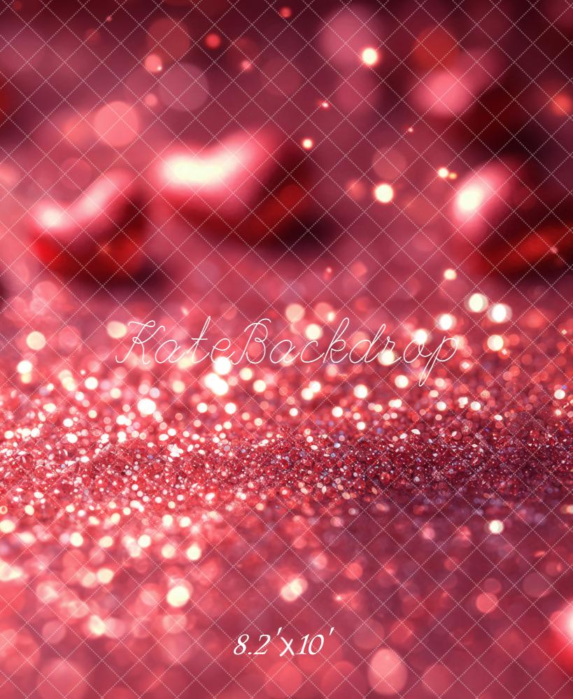 Kate Pink Glitter Bokeh Fleece Backdrop Designed by Emetselch - Image 3