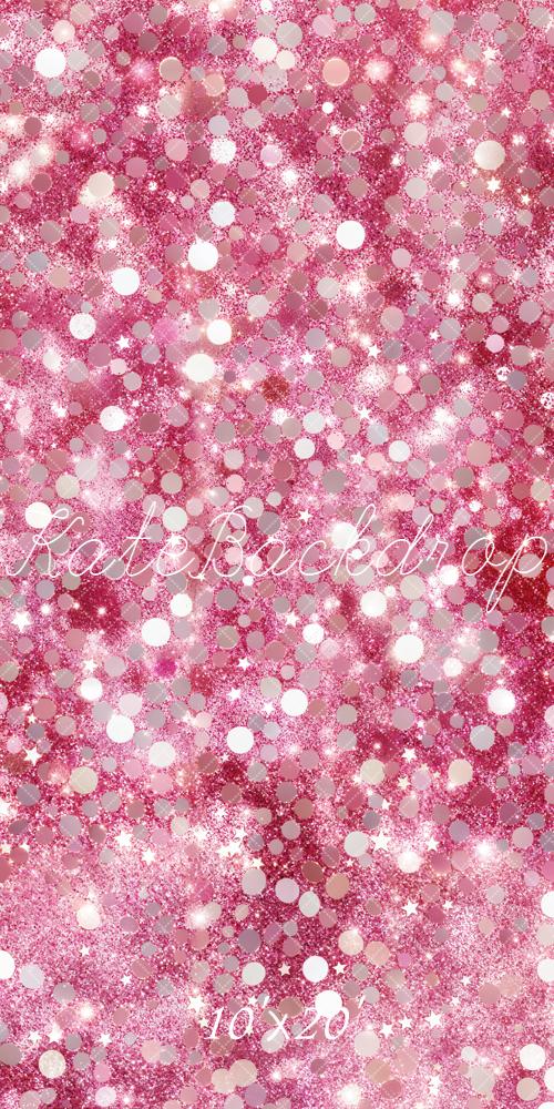 Kate Pink Glitter Bokeh Stars Backdrop Designed by Emetselch - Image 8