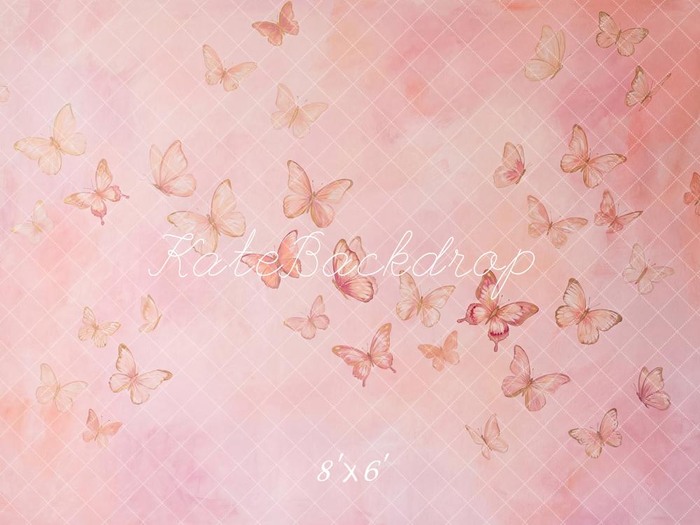 Kate Pink Gradient Butterflies Backdrop Designed by Patty Robert - Image 3