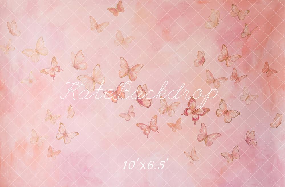 Kate Pink Gradient Butterflies Backdrop Designed by Patty Robert - Image 4