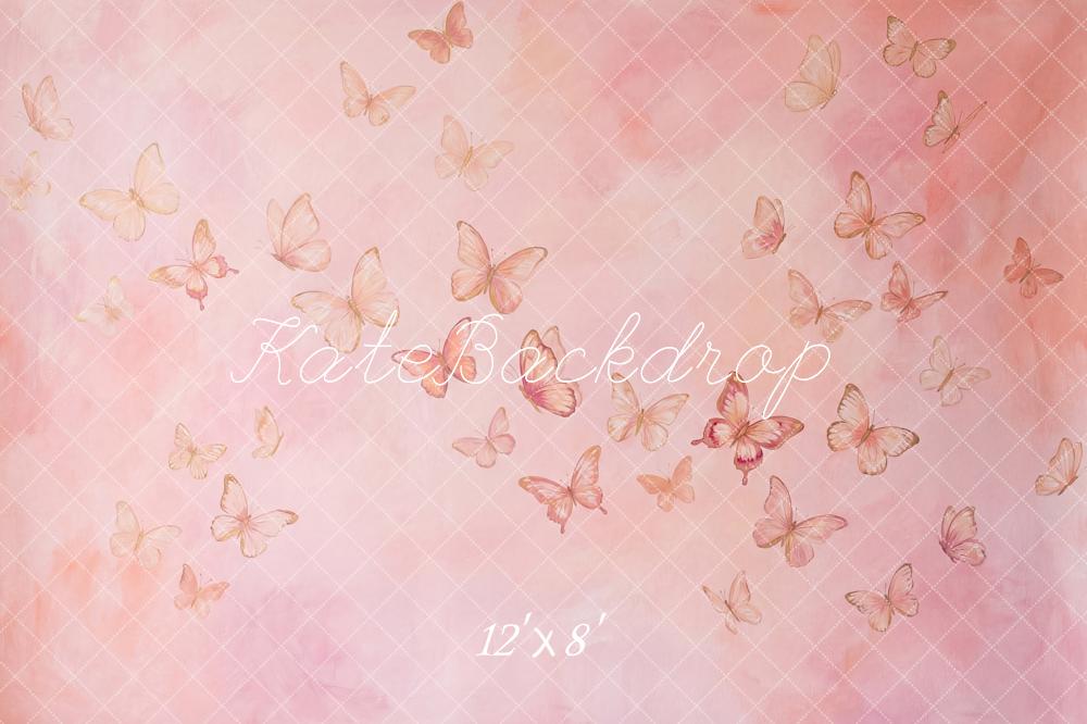 Kate Pink Gradient Butterflies Backdrop Designed by Patty Robert - Image 8
