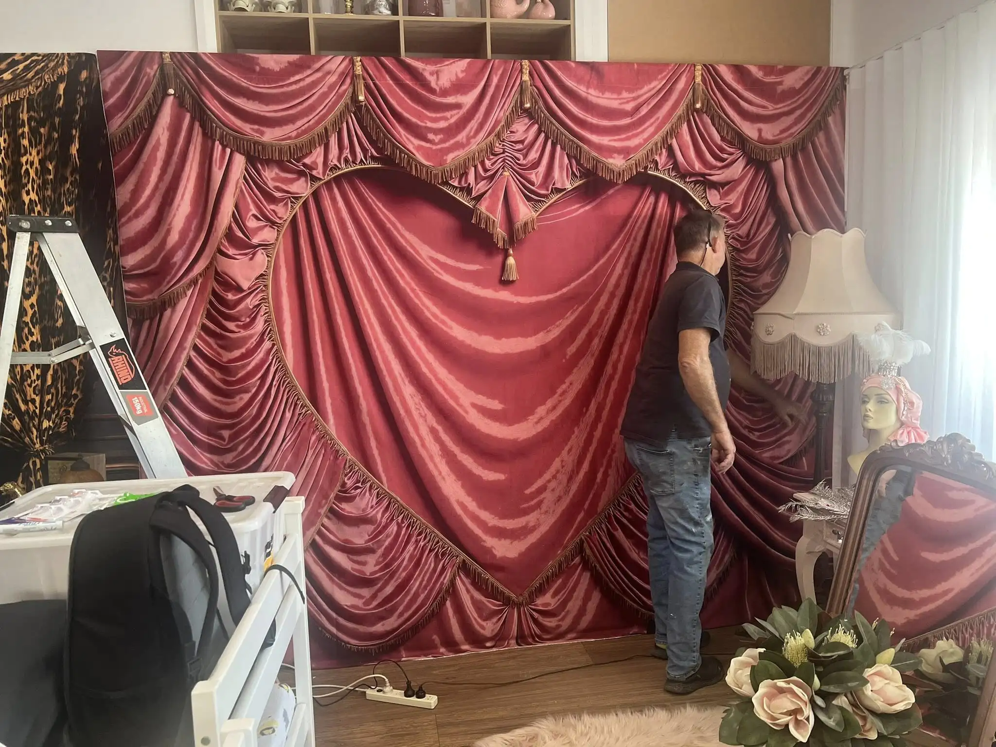 Kate Pink Heart Shape Drapes Wall Backdrop Designed by Mini MakeBelieve - Image 4