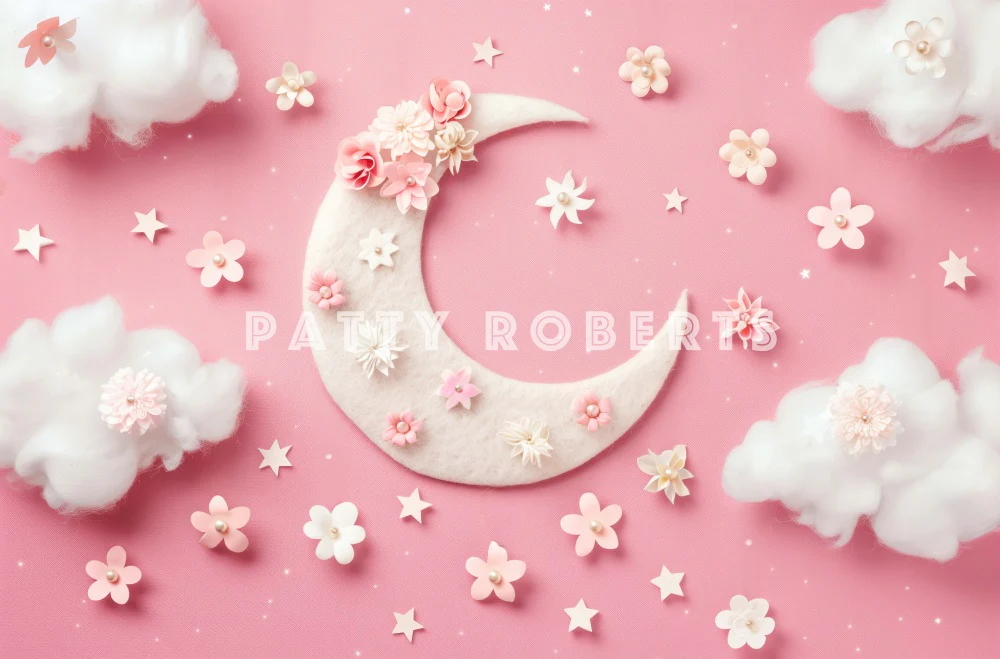 Kate Pink Moon And Flowers Backdrop Designed by Patty Robert - Image 2