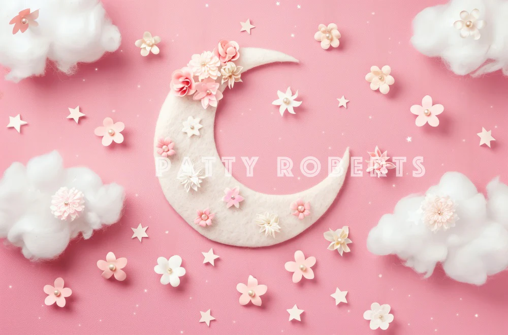 Kate Pink Moon And Flowers Backdrop Designed by Patty Robert - Image 3