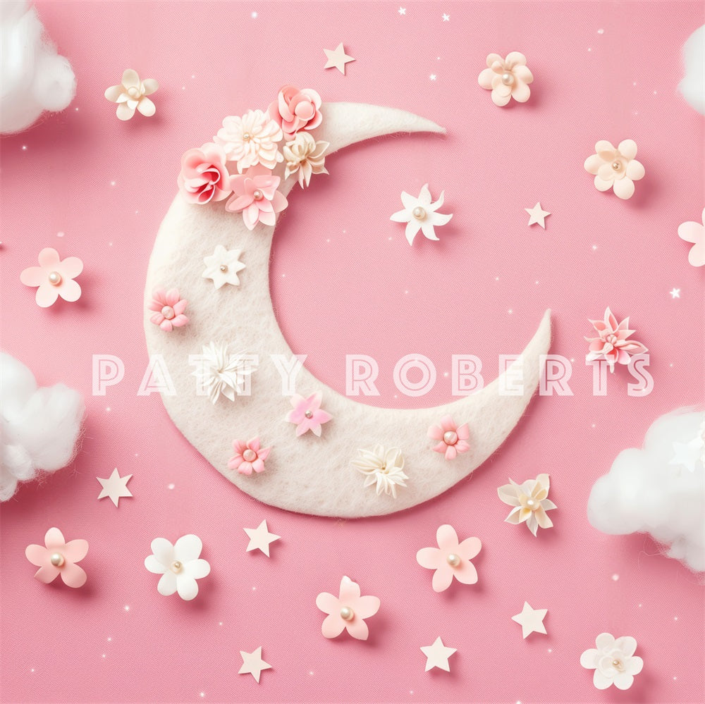 Kate Pink Moon And Flowers Backdrop Designed by Patty Robert - Image 5