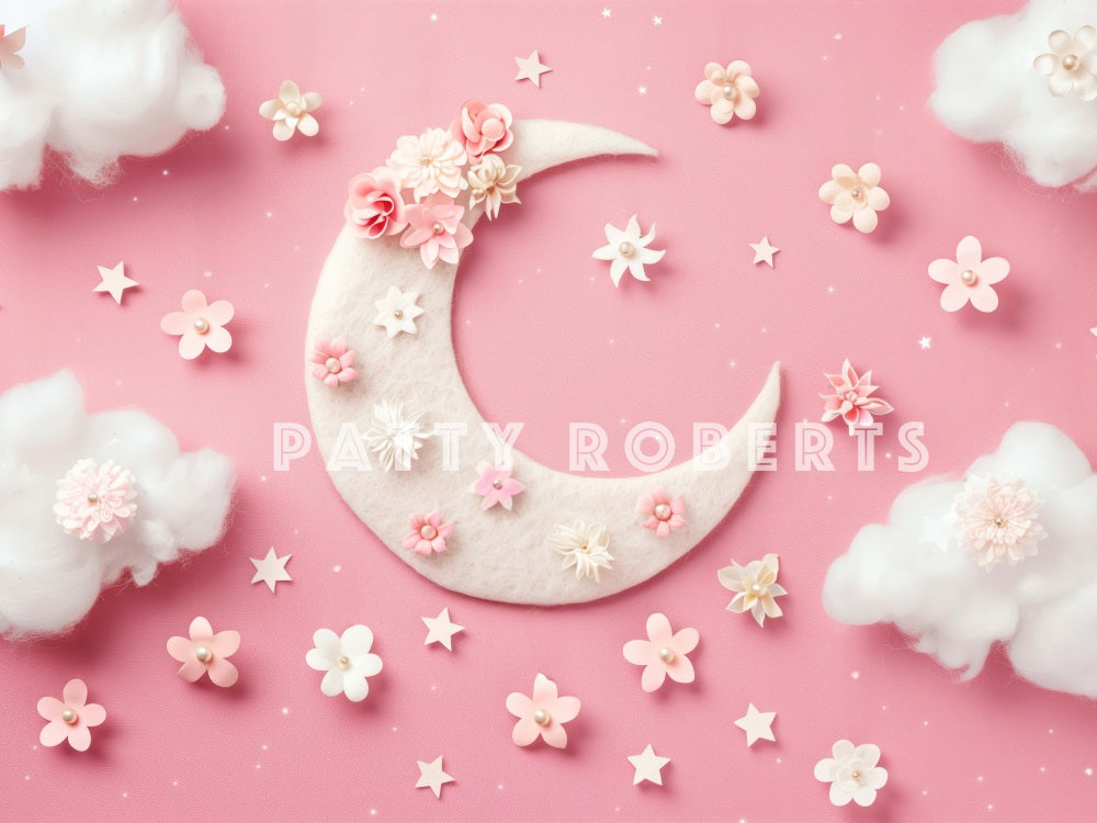 Kate Pink Moon And Flowers Backdrop Designed by Patty Robert - Image 6