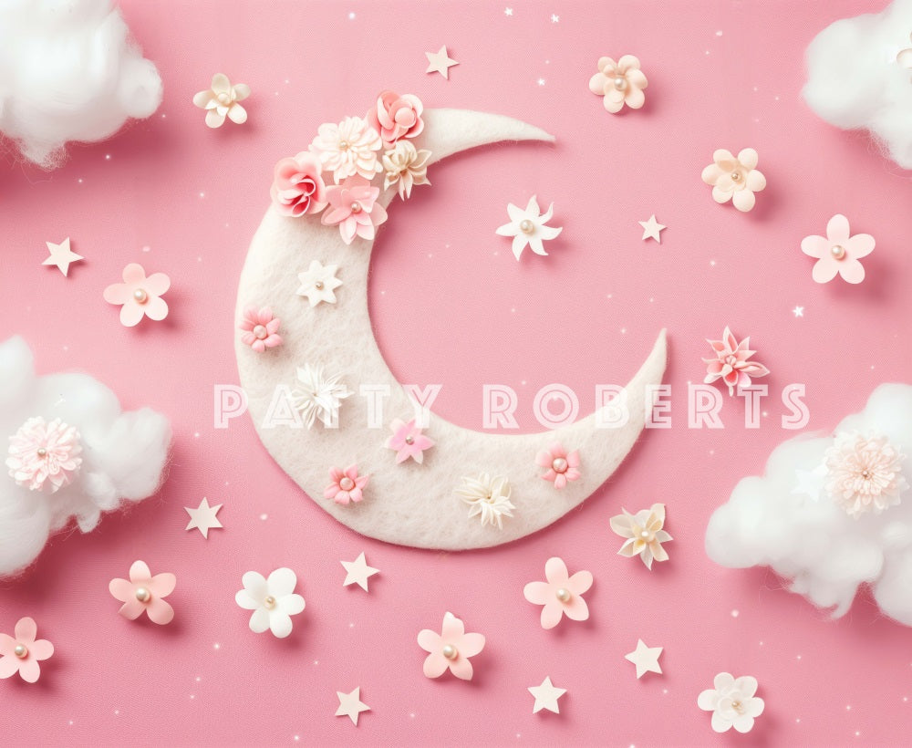 Kate Pink Moon And Flowers Backdrop Designed by Patty Robert - Image 8