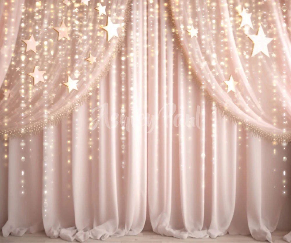Kate Pink Princess Curtains Backdrop Designed by Ashley Paul - Image 3