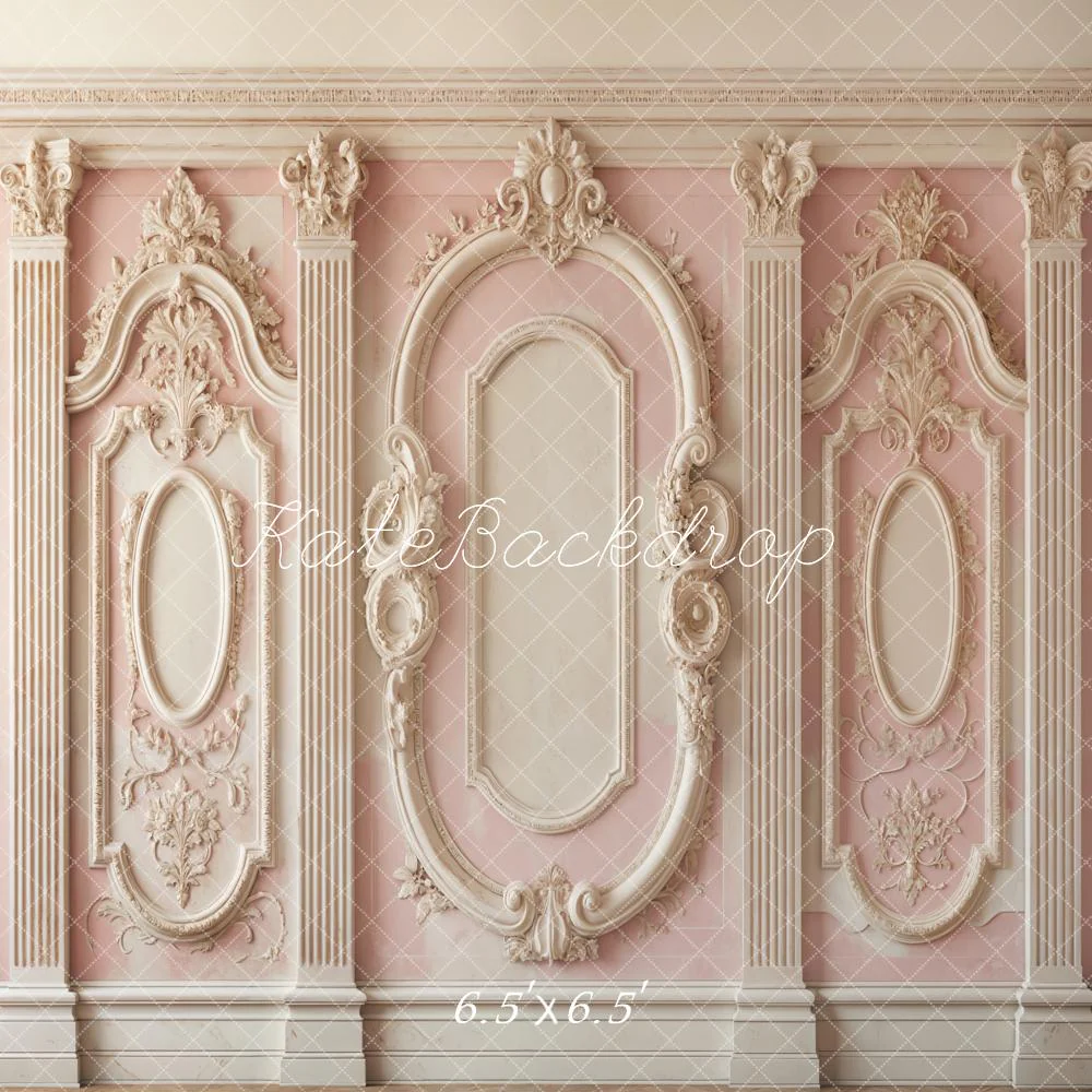Kate Pink Retro Carved Wall Backdrop Designed by Emetselch - Image 2