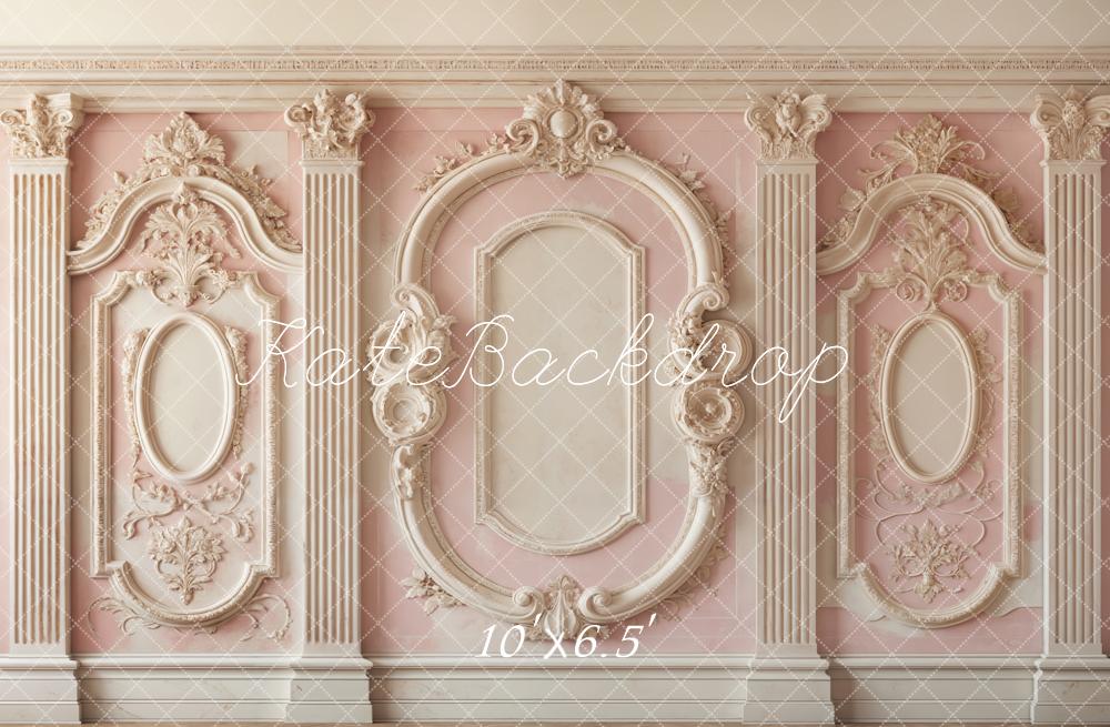 Kate Pink Retro Carved Wall Backdrop Designed by Emetselch - Image 4