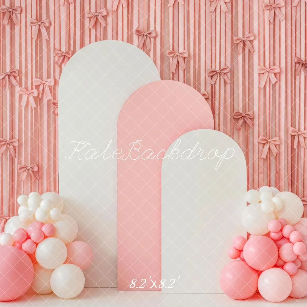 Kate Pink Ribbon Bows Balloon Arrangement Backdrop Designed by Patty Robert - Image 5