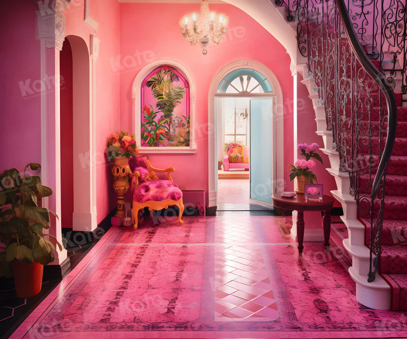 Kate Pink Room Interior Backdrop for Photography - Image 3
