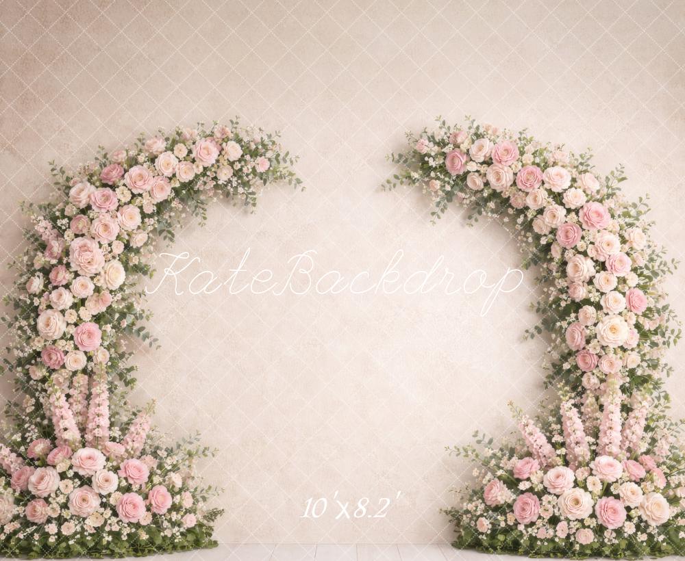 Kate Pink Roses Arch Fleece Backdrop Designed by Megan Leigh Photography - Image 3