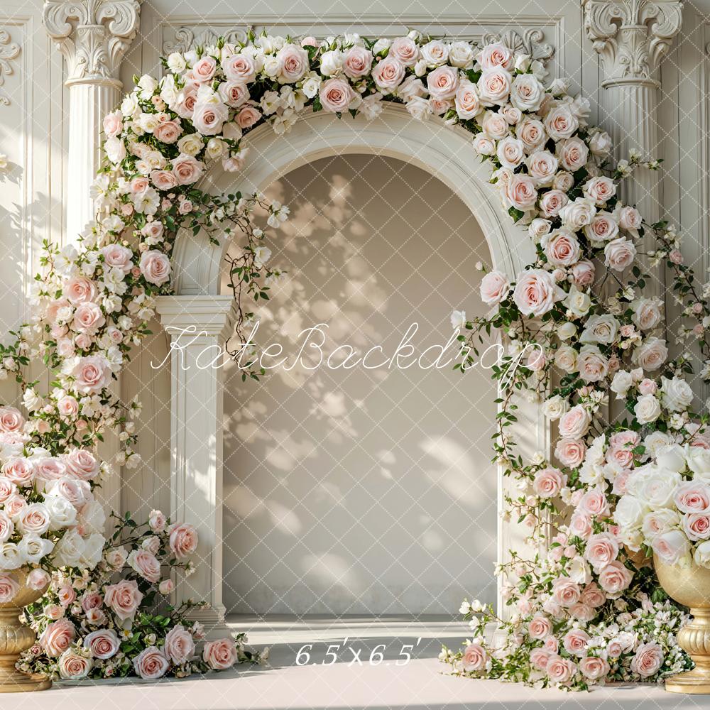 Kate Pink Roses Arch Ornate Wall Backdrop Designed by Mini MakeBelieve - Image 2
