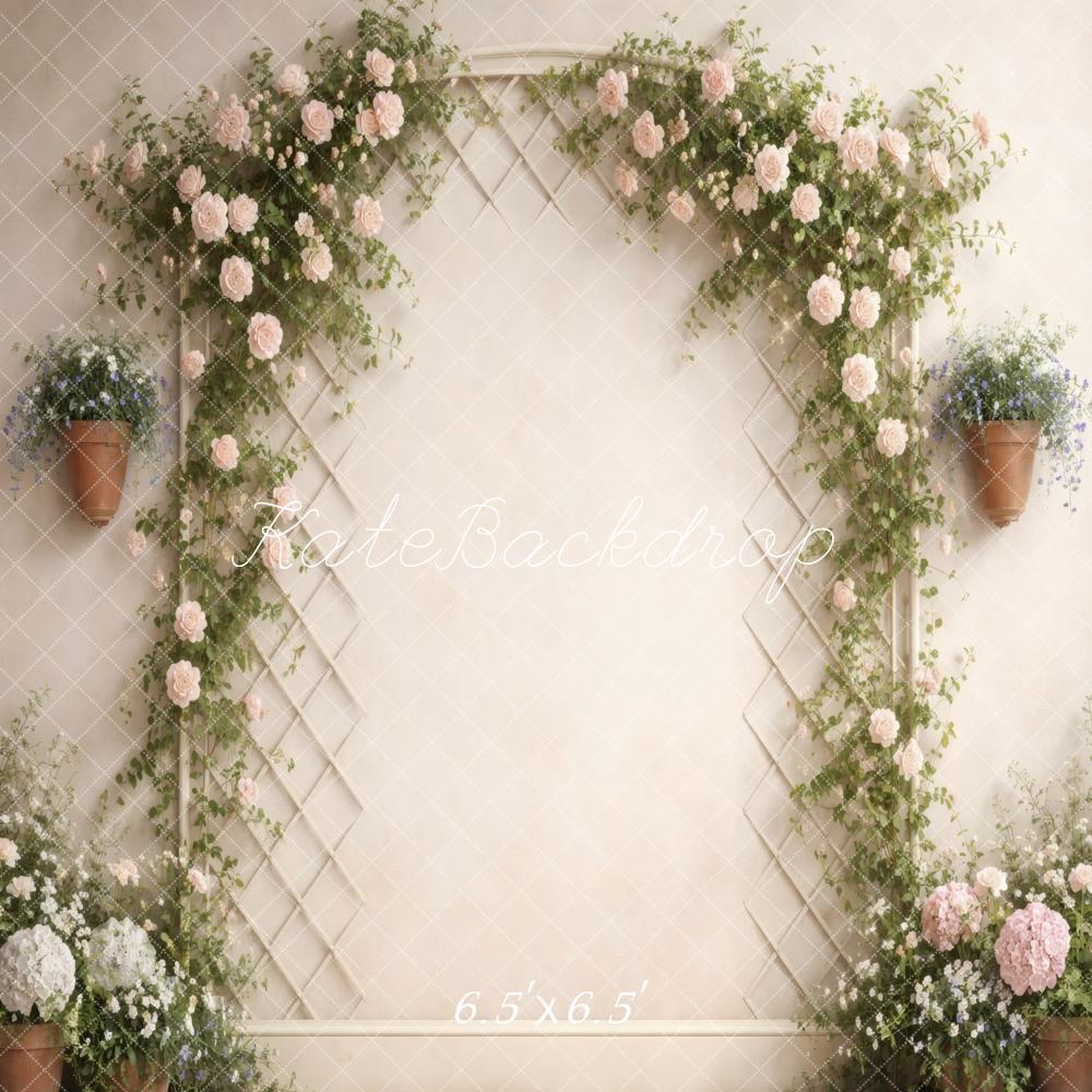 Kate Pink Roses Arch Wall Backdrop Designed by Vertigo Productions - Image 2