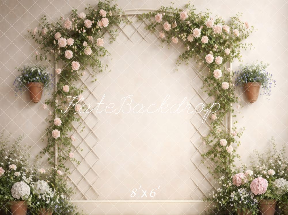 Kate Pink Roses Arch Wall Backdrop Designed by Vertigo Productions - Image 3
