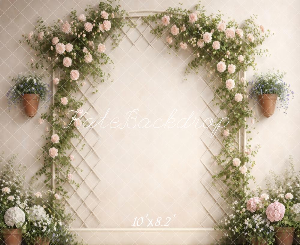Kate Pink Roses Arch Wall Backdrop Designed by Vertigo Productions - Image 6