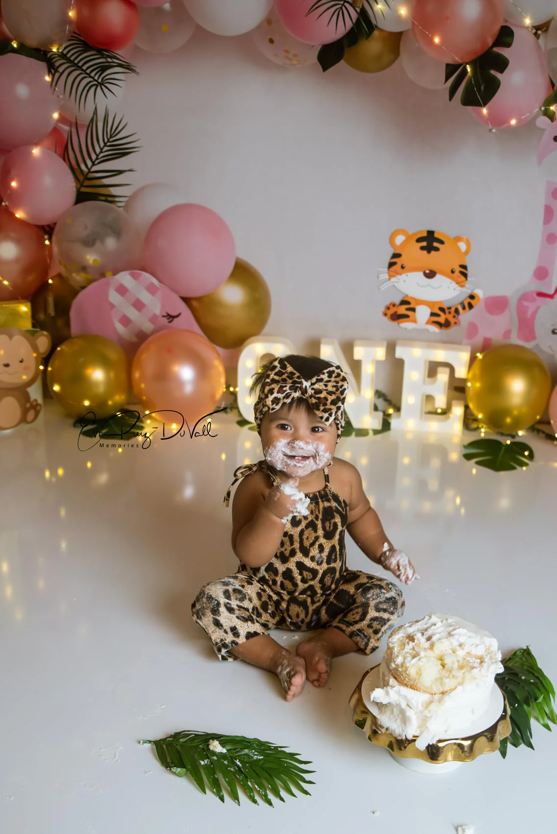 Kate Pink Safari Balloons Birthday Backdrop Designed by Megan Leigh Photography - Image 3
