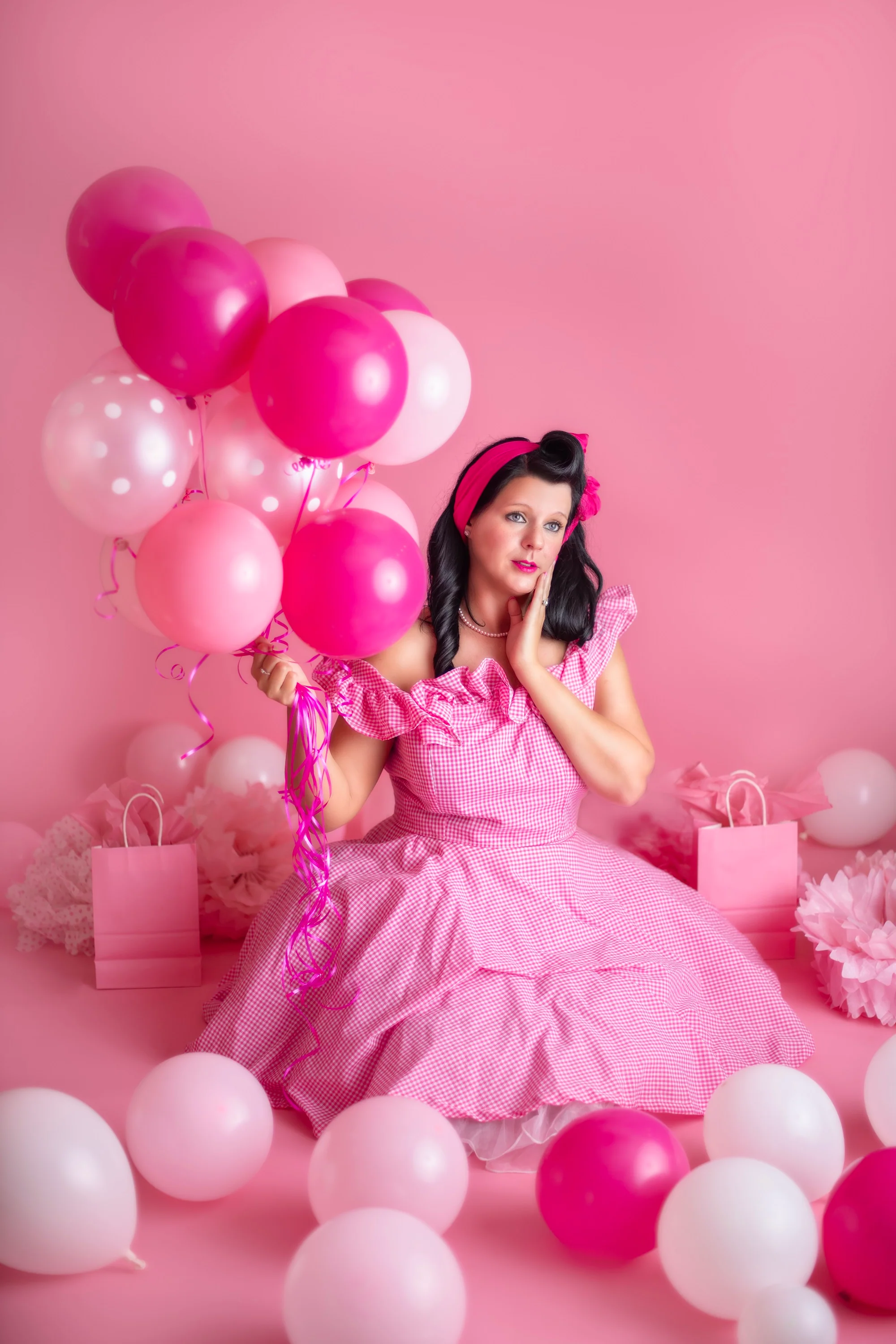 Kate Carnation Pink Seamless Paper Backdrop for Photography - Image 8