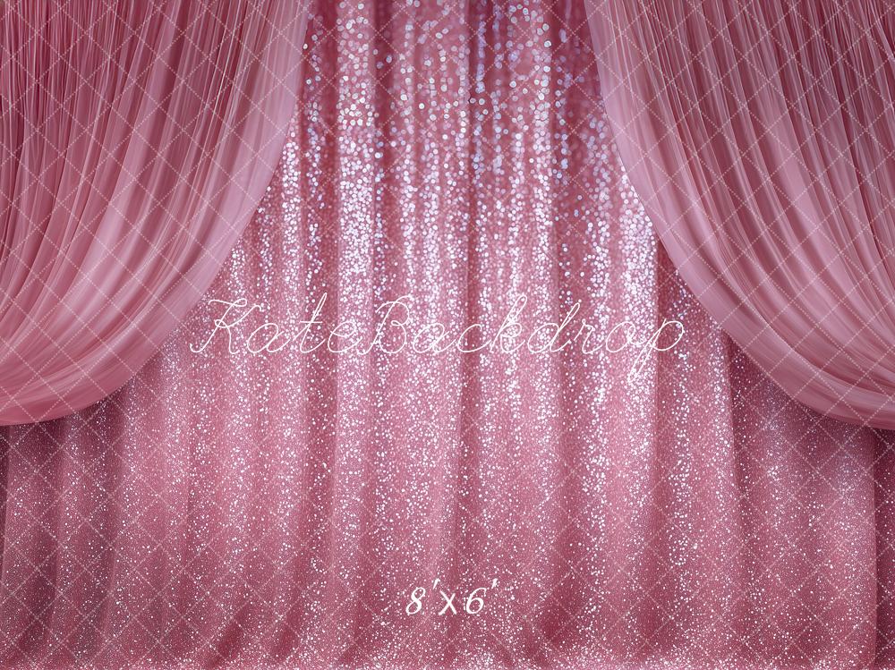 Kate Pink Sequin Curtain Drapes Backdrop Designed by Angela Marie Photography - Image 3