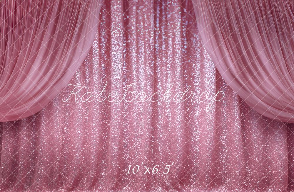 Kate Pink Sequin Curtain Drapes Backdrop Designed by Angela Marie Photography - Image 4