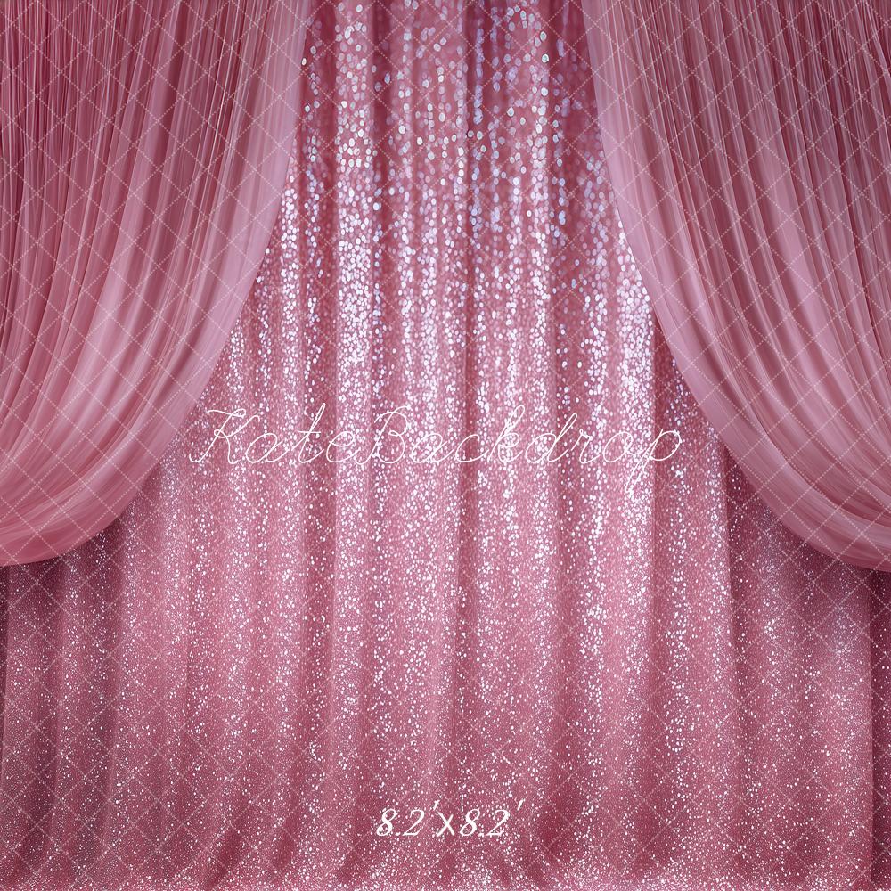Kate Pink Sequin Curtain Drapes Backdrop Designed by Angela Marie Photography - Image 5