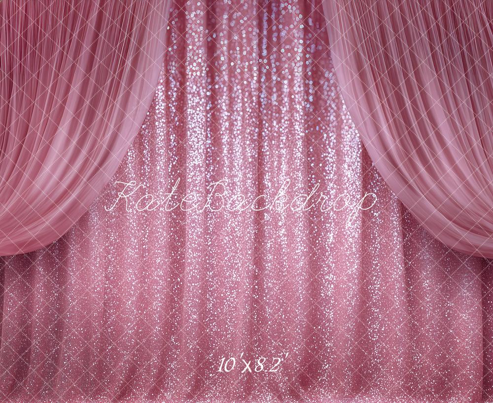 Kate Pink Sequin Curtain Drapes Backdrop Designed by Angela Marie Photography - Image 6