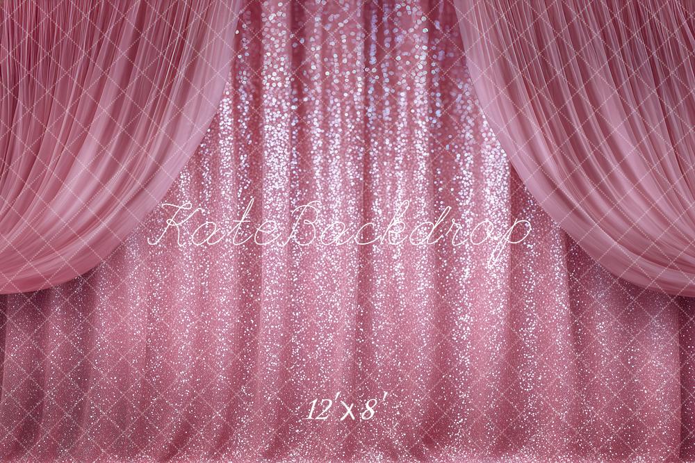 Kate Pink Sequin Curtain Drapes Backdrop Designed by Angela Marie Photography - Image 8