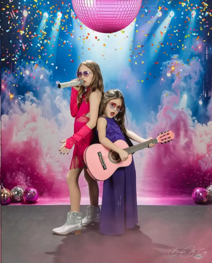 Kate Pink Smoke Stage Lighting Fleece Backdrop Designed by Emetselch - Image 5