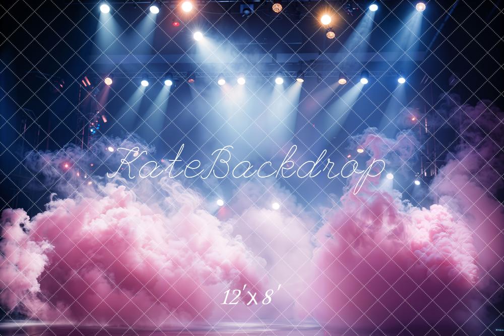 Kate Pink Smoke Stage Lighting Fleece Backdrop Designed by Emetselch - Image 9