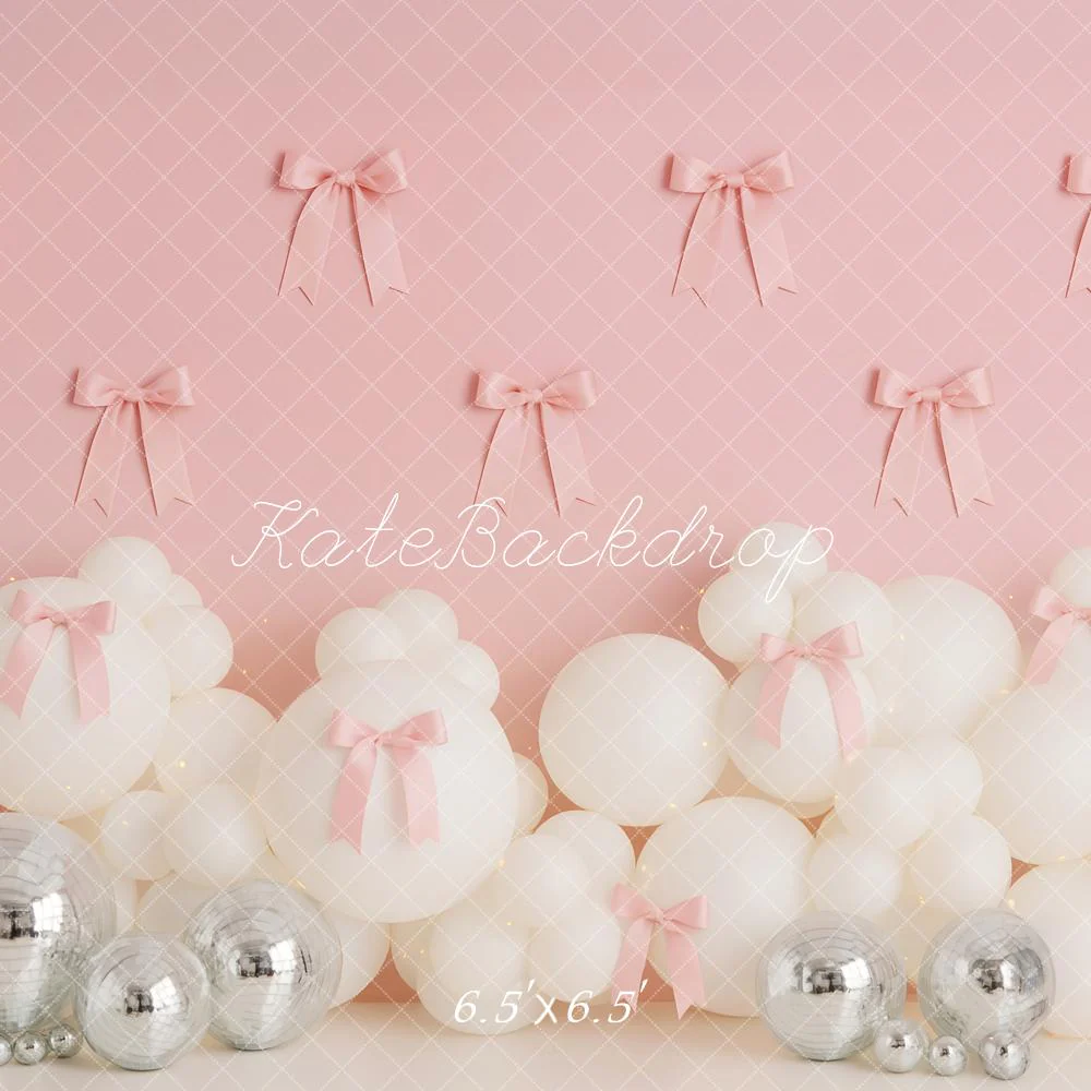 Kate Pink Wall Bows White Balloons Backdrop Designed by Patty Robert - Image 2