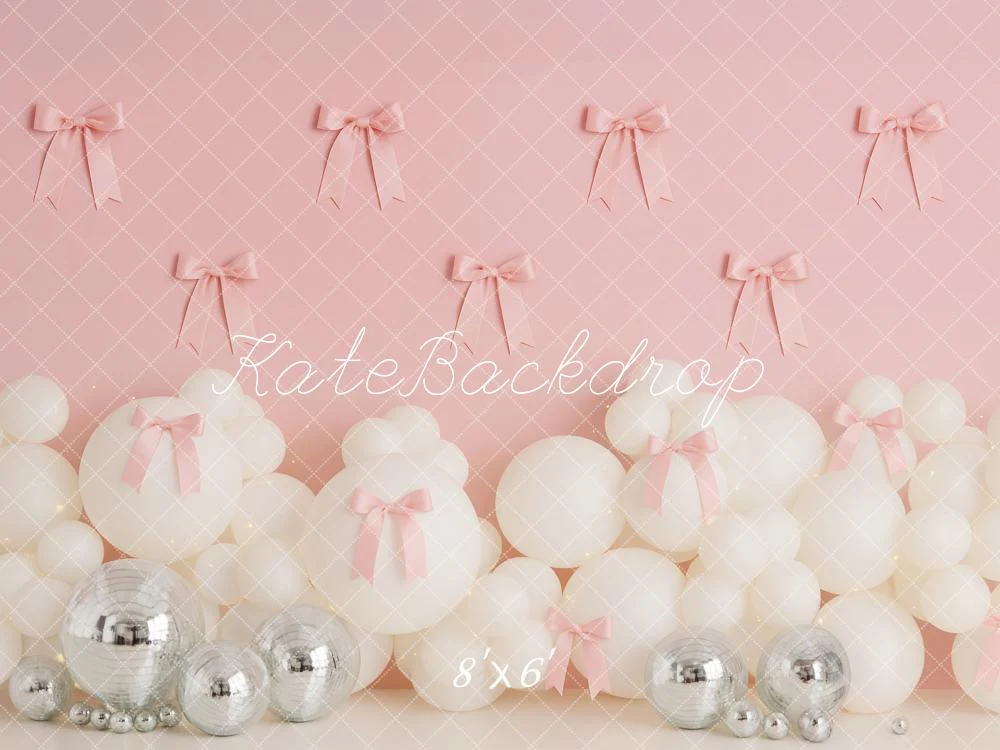 Kate Pink Wall Bows White Balloons Backdrop Designed by Patty Robert - Image 3