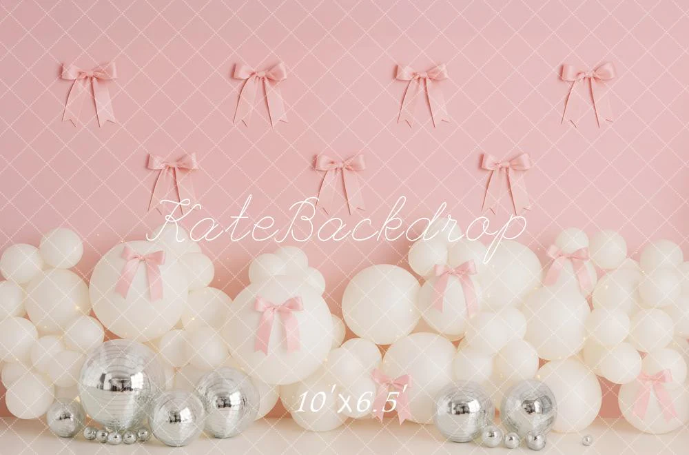 Kate Pink Wall Bows White Balloons Backdrop Designed by Patty Robert - Image 4