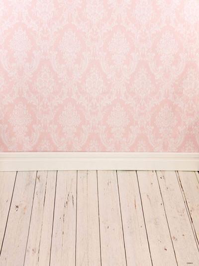 Kate Pink Wall Pattern Backdrop for Children Photography White/Cream Flooring - Image 2