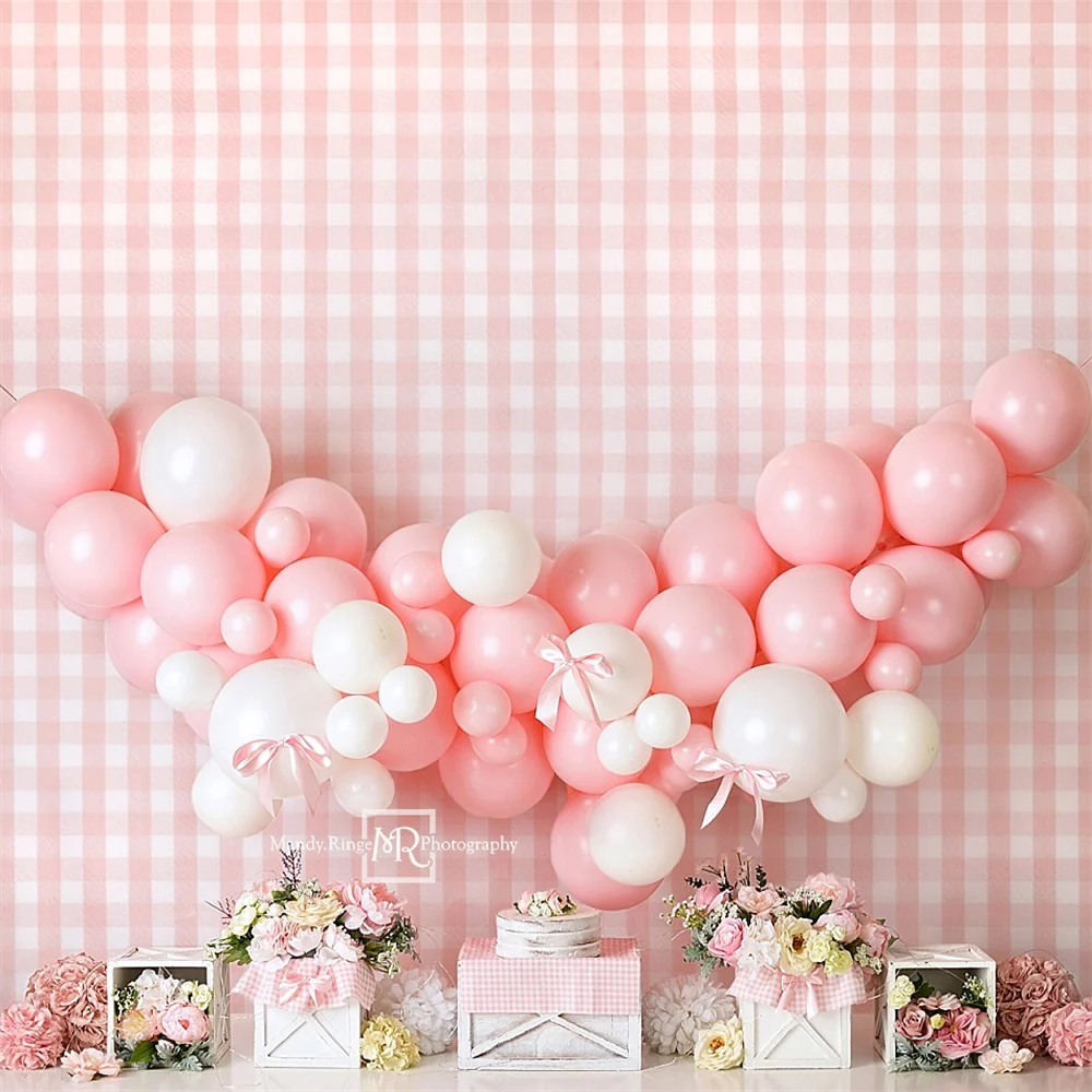 Kate Pink White Balloon Wall Backdrop Designed by Mandy Ringe Photography - Image 4