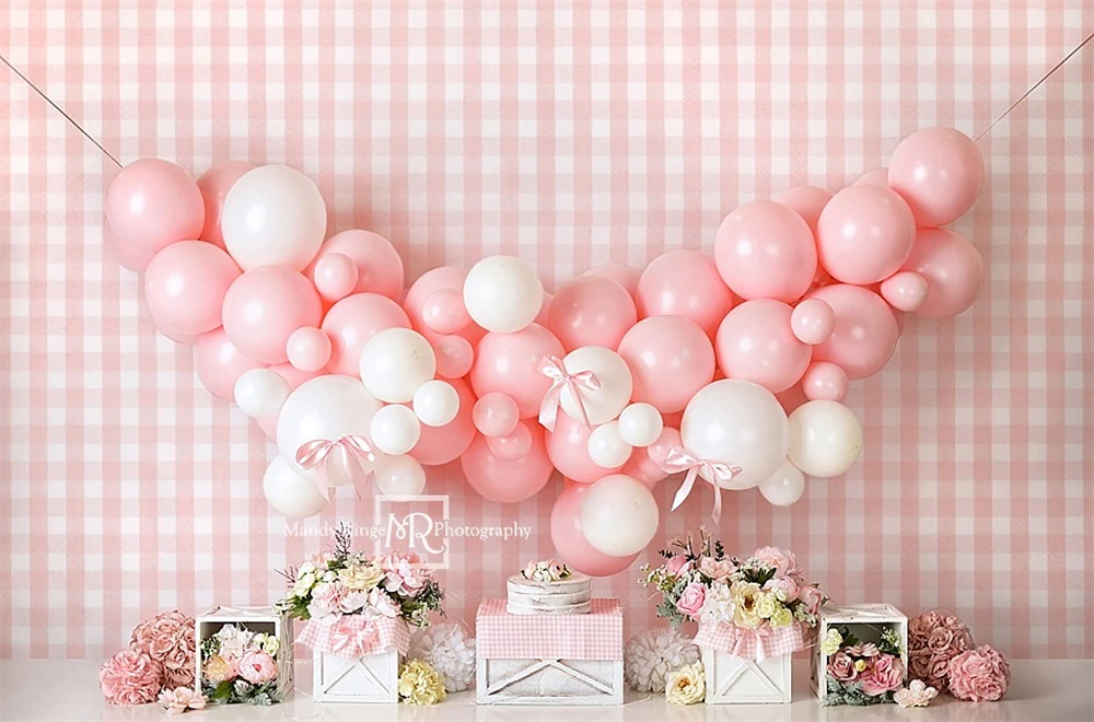 Kate Pink White Balloon Wall Backdrop Designed by Mandy Ringe Photography - Image 5