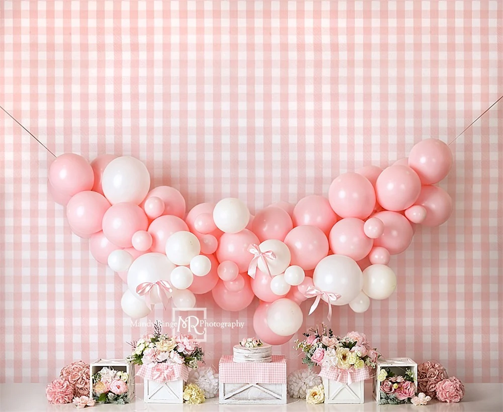 Kate Pink White Balloon Wall Backdrop Designed by Mandy Ringe Photography - Image 6